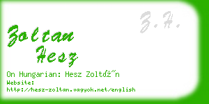 zoltan hesz business card